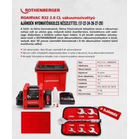 Rothenberger ROAIRVAC R32 2.0 CL vákuumszivattyú