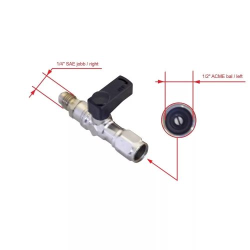 Csap R32 egyenes 1/2"ACME balos-1/4"SAE jobbos