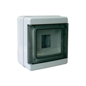   Elosztó doboz falon kívüli 1x4modul átlátszó ajtó IP65 EC62004E