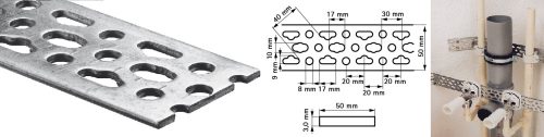 Walraven Bismat multiprofil csőrögzítő 50x3mm 2fm/db