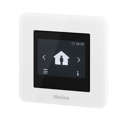 HELIOS KWL BE Touch wh - kezelőegység KWL készülékekhez, érintőképernyős kijelzővel, fehér, easyControls 3.0